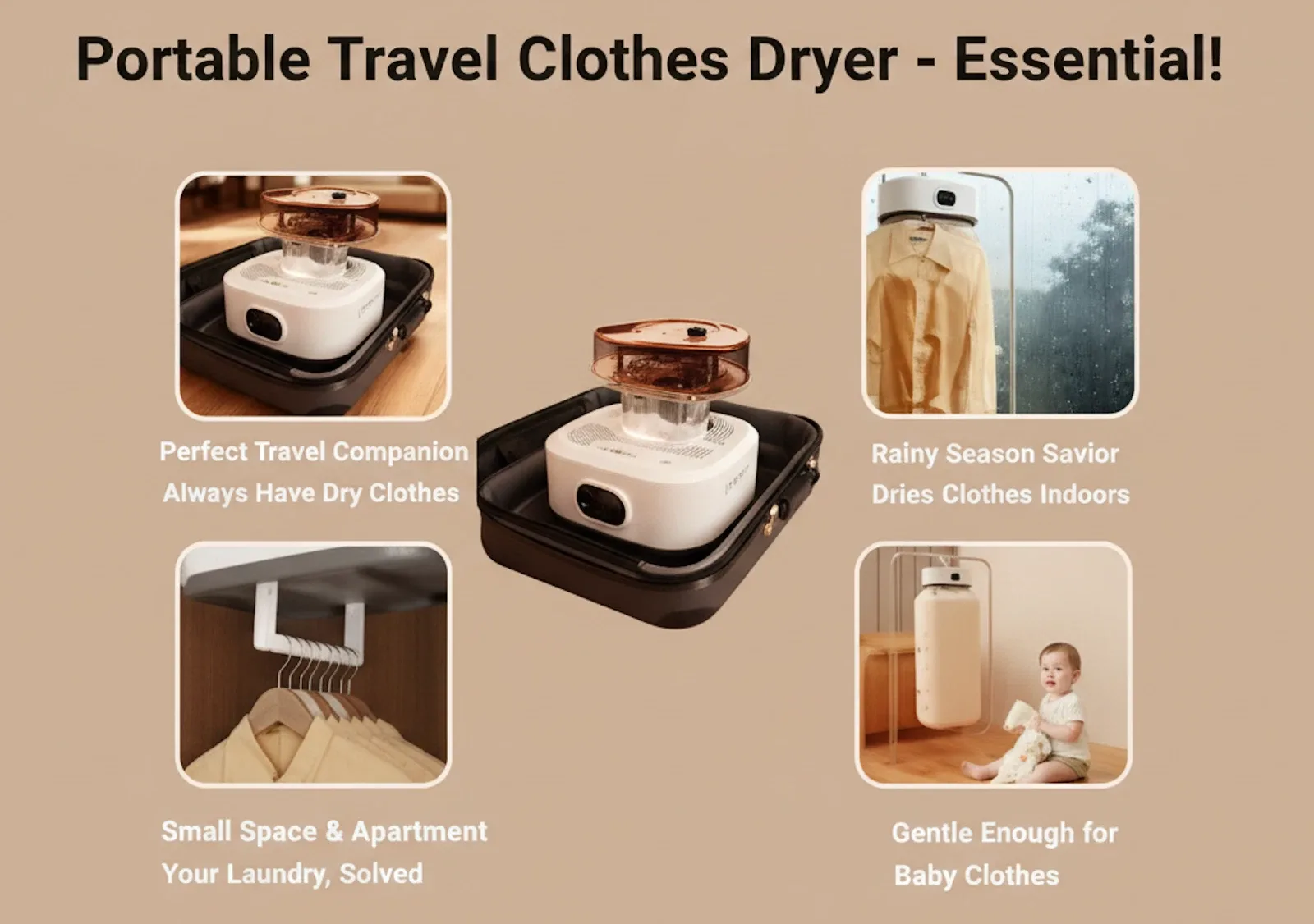 Portable Clothes Dryer — 600W Foldable — image 6