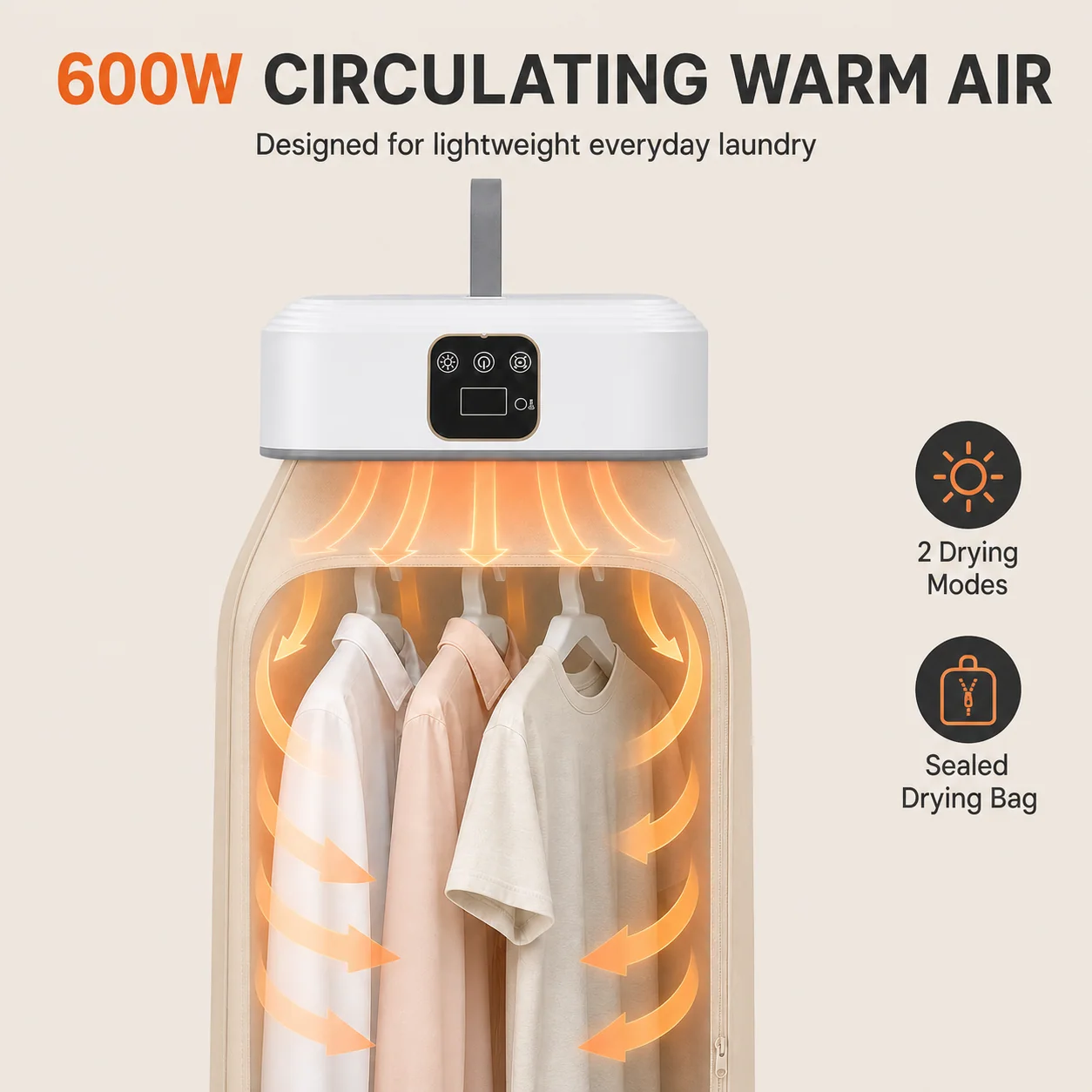 Portable Clothes Dryer — 600W Foldable — image 5